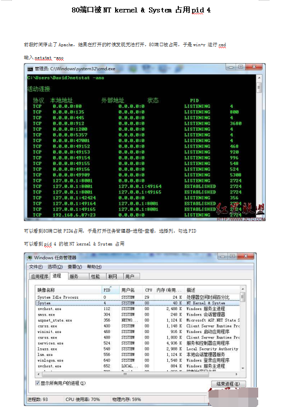 80端口被NT kernel_服务器教程