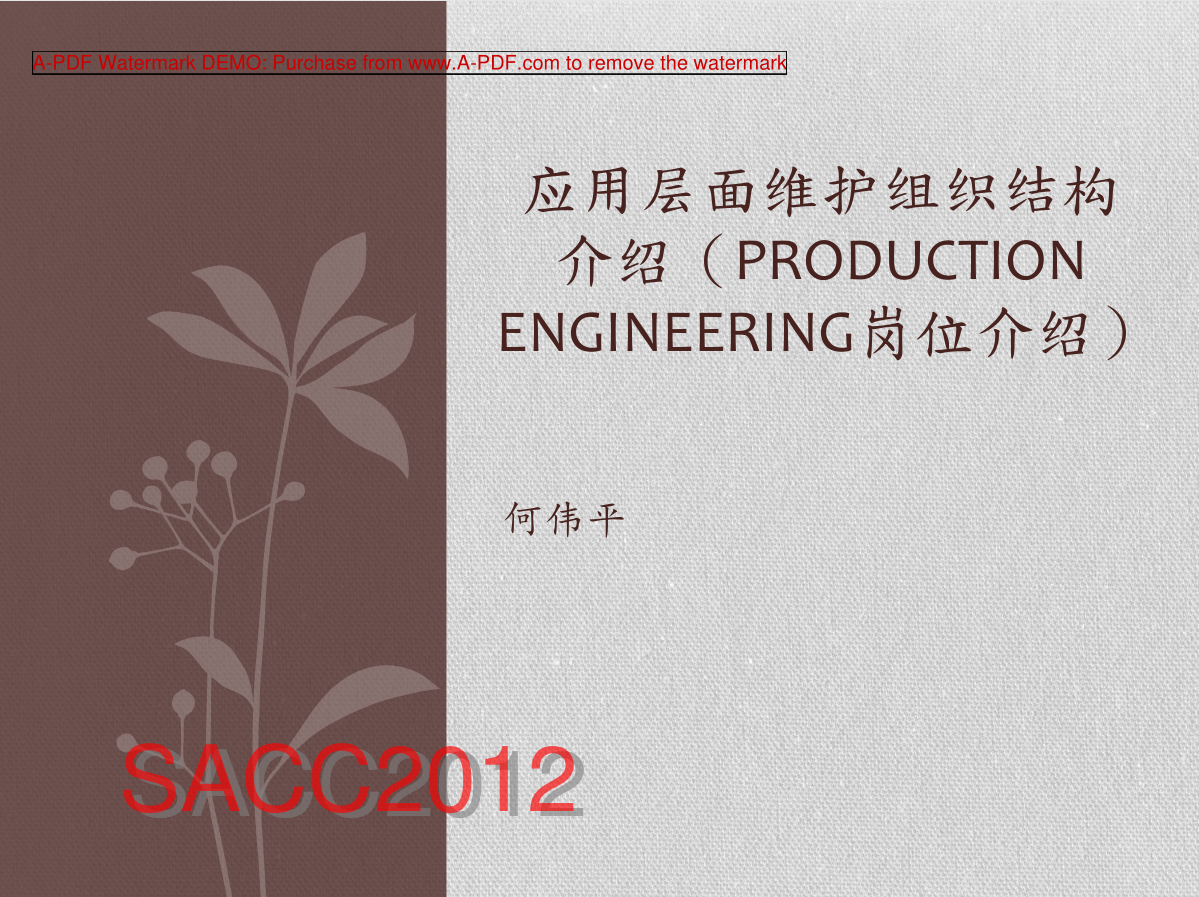应用层面维护组织结构介绍（PRODUCTION ENGINEERING岗位介绍）_网络营销教程