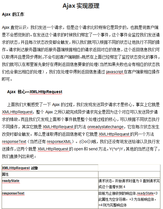 Ajax实现原理 中文_前端开发教程