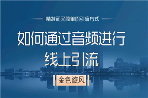 玩转喜马拉雅引流矩阵，每天被动引流100+精准粉技术！