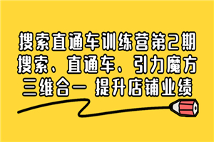 搜索直通车训练营第2期：搜索、直通车、引力魔方三维合一 提升店铺业绩！