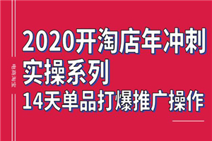 2020淘宝冲刺实操，14天单品打爆推广操作，抖音拉爆销量核心技巧