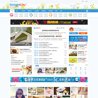 Discuz蓝色城市门户论坛网站模板