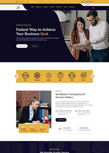 商业方案解决公司网站HTML模板