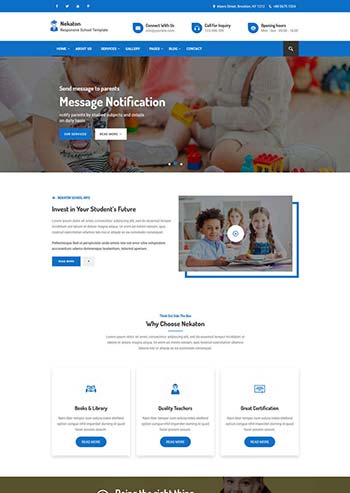 响应式的儿童教育学校网页模板