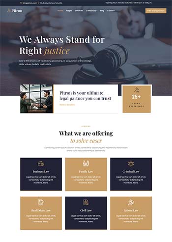 律师事务所和律师网页模板