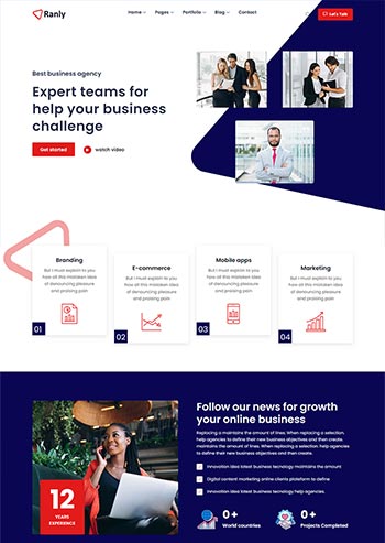 多用途的商业服务公司网站HTML模板