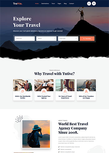 html5旅游旅行社官网模板