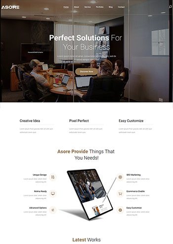 大气的企业产品展示html5模板